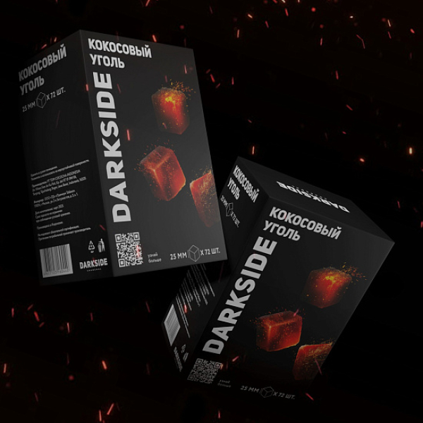 Уголь DARKSIDE CHARCOAL (BIG CUBE) 1KG 72 BRICKS в Челябинске