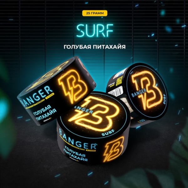 Табак Banger Surf (Голубая Питахайя) 25 гр в Челябинске