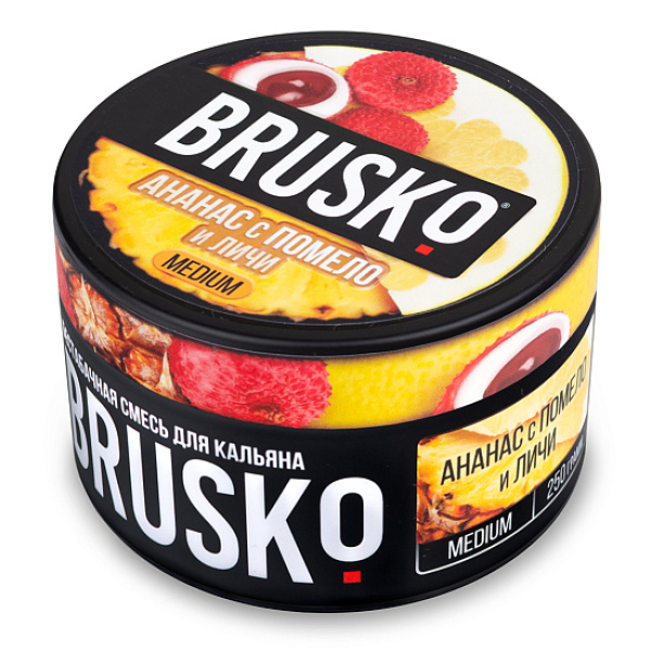 Смесь BRUSKO АНАНАС С ПОМЕЛО И ЛИЧИ (MEDIUM) 250 гр в Челябинске