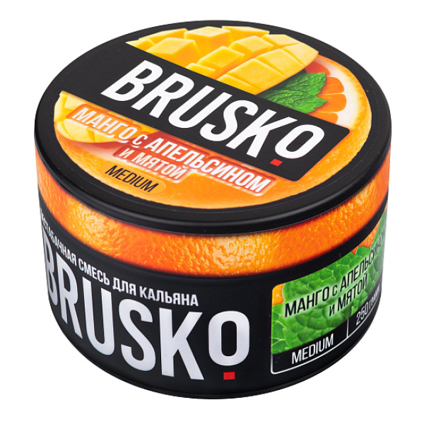 Смесь BRUSKO МАНГО С АПЕЛЬСИНОМ И МЯТОЙ (MEDIUM) 250 гр в Челябинске