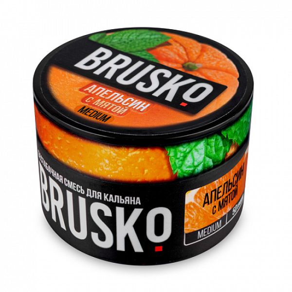 Смесь Brusko Medium Апельсин мята 50 грамм в Челябинске