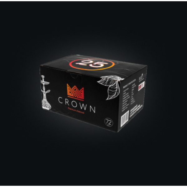 Уголь Crown 25 мм для кальяна (72 шт.) в Челябинске