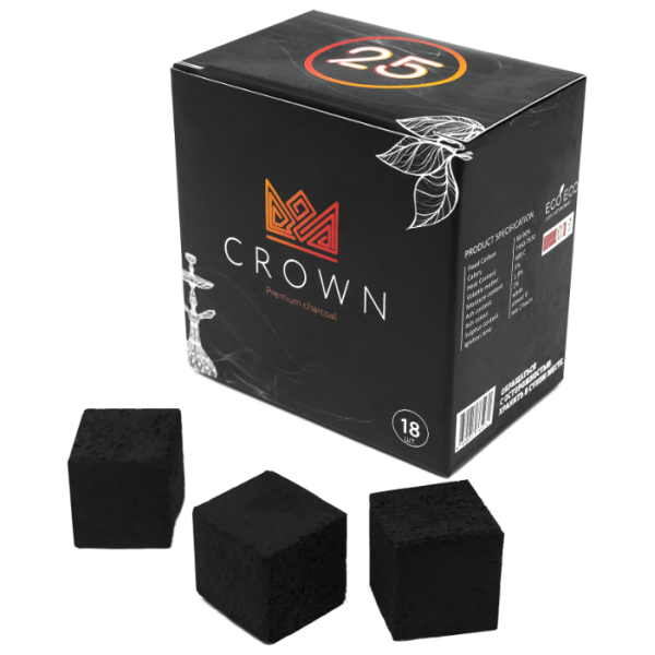 Кокосовый уголь Crown 25мм - 18 шт. в Челябинске