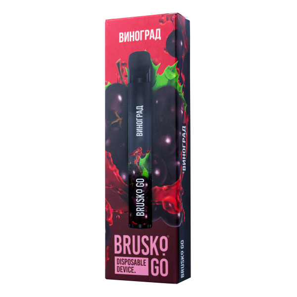 Одноразовая электронная сигарета Brusko Go Виноград 800 затяжек в Челябинске
