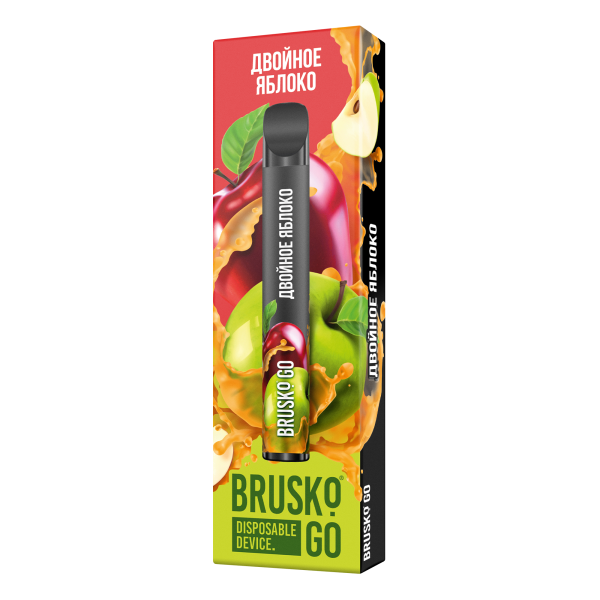 Одноразовая электронная сигарета Brusko Go Двойное яблоко 800 затяжек в Челябинске