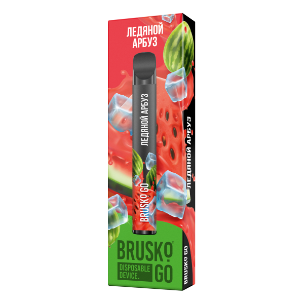 Одноразовая электронная сигарета Brusko Go Ледяной Арбуз 800 затяжек в Челябинске