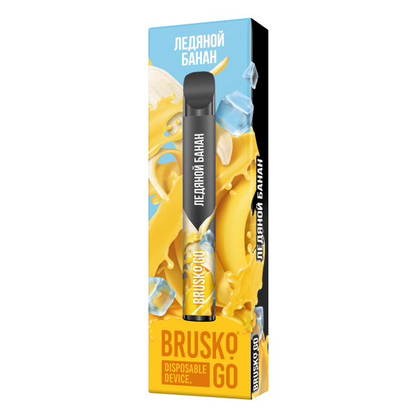 Одноразовая электронная сигарета Brusko Go Ледяной Банан 800 затяжек в Челябинске