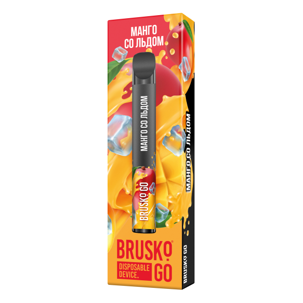 Одноразовая электронная сигарета Brusko Go Манго Со Льдом 800 затяжек в Челябинске