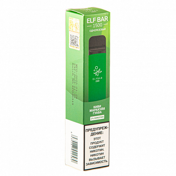 ELFBAR KIWI PASSION FRUIT GUAVA, 1500 тяг в Челябинске