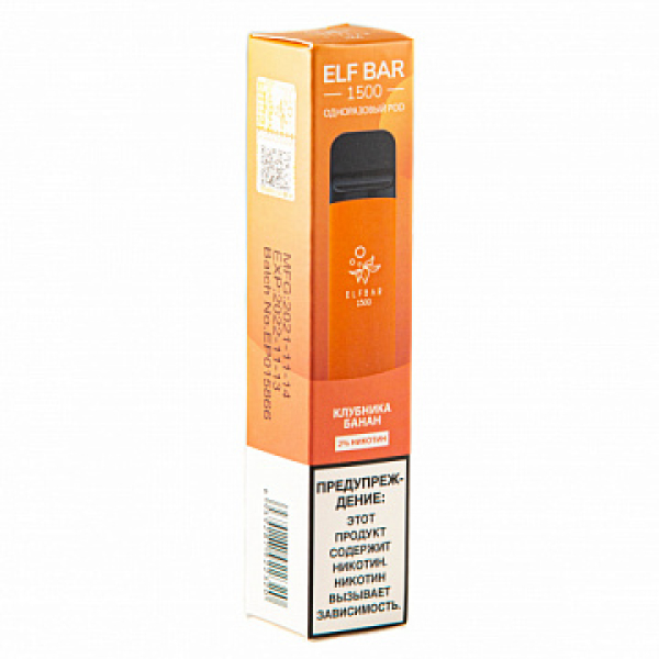 ELFBAR STRAWBERRY BANANA, 1500 тяг в Челябинске