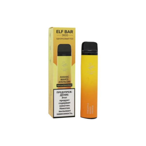 Elfbar (3600 (Ананас манго апельсин)), 3600 тяг в Челябинске
