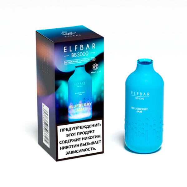 Elfbar BB3000 Черничный джем, 3000 тяг в Челябинске