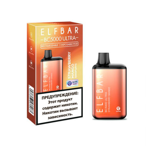 Elfbar BC5000 (Клубника манго), 5000 тяг в Челябинске