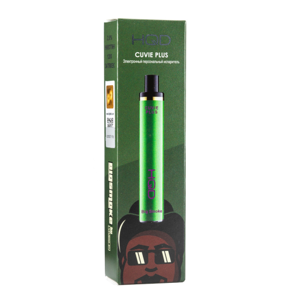 Одноразовая электронная сигарета HQD Cuvie Plus Big smoke 1200 затяжек в Челябинске