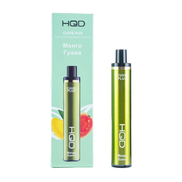 Одноразовая электронная сигарета HQD Cuvie Plus Mango Guava (Манго Гуава) 1200 затяжек в Челябинске