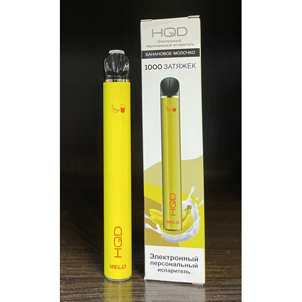 HQD melo banana milk (банановое молочко) 1000 затяжек в Челябинске
