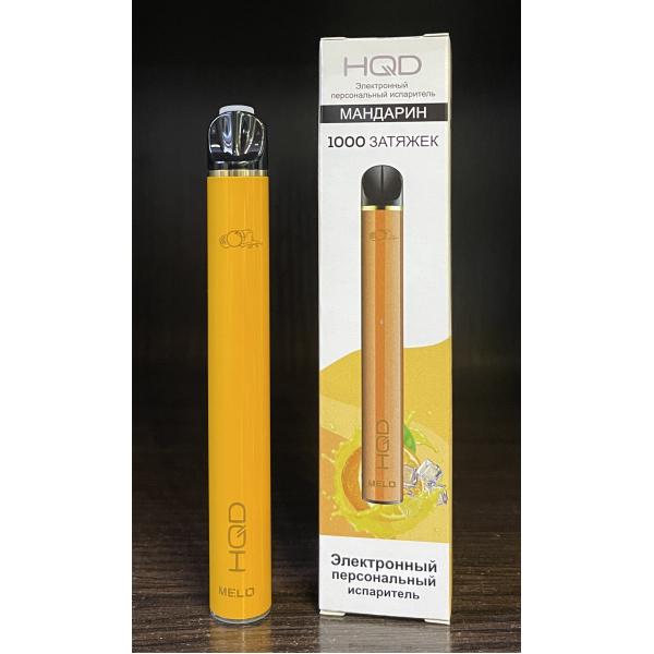 HQD melo tangerine (мандарин) 1000 затяжек в Челябинске