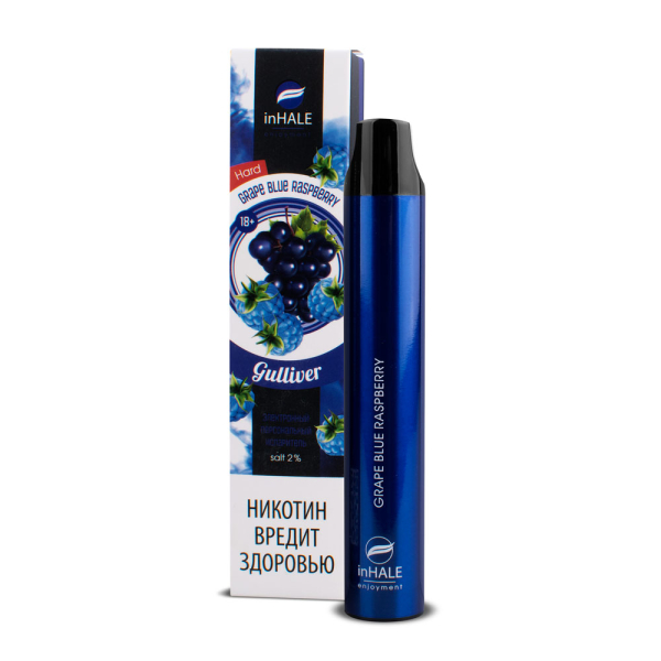 inHale Guliver Hard Grape Blue Raspberry (Ежевика С Виноградом) 1500 затяжек в Челябинске