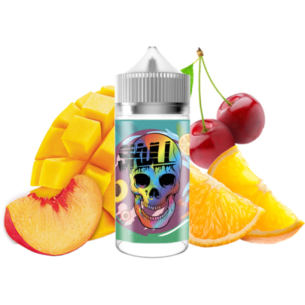 Жидкость SKULL Fruit Bomb (Персик Мандарин Ледяная Вишня) (100 мл, 0 мг/мл) в Челябинске