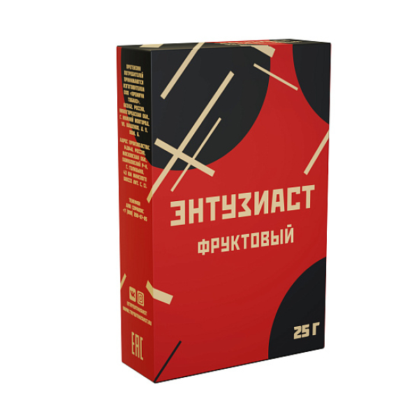 Табак ЭНТУЗИАСТ ФРУКТОВЫЙ 25 гр в Челябинске