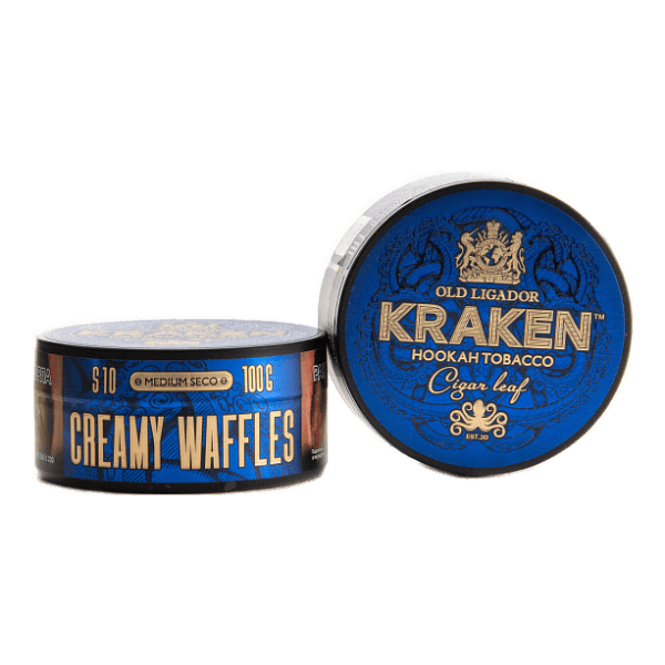 Табак Kraken Medium Seco Creamy Waffles (Сливочные вафли) 100 гр в Челябинске