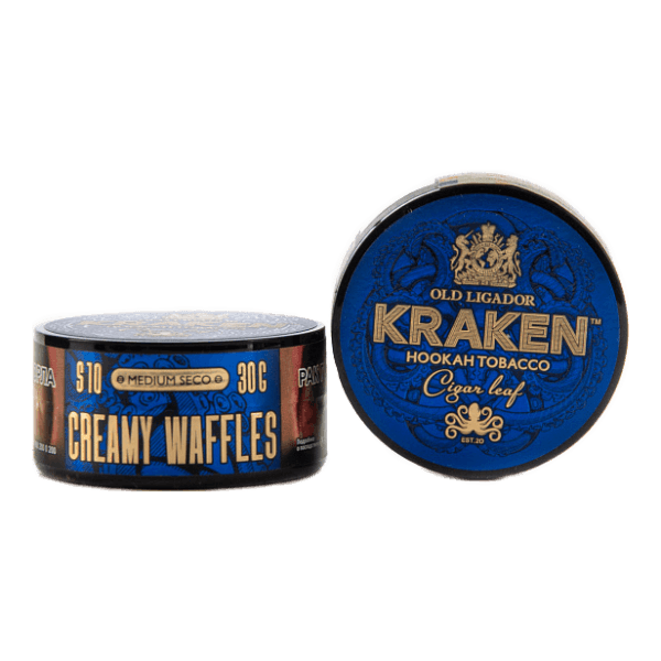 Табак Kraken Medium Seco Creamy Waffles (Сливочные вафли) 30 гр в Челябинске