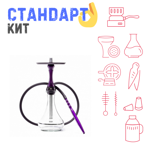 Набор с кальяном  Alpha Hookah X Purple СТАНДАРТ в Челябинске