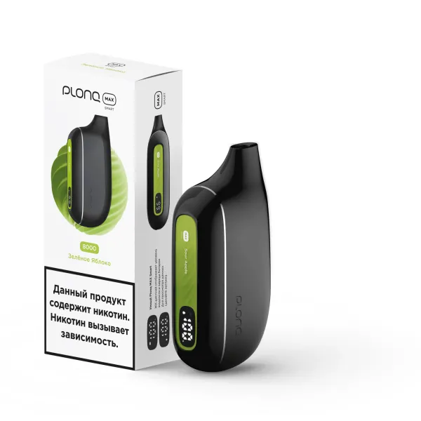 Plonq Max Smart Зеленое Яблоко (8000 Затяжек) 20 Мг в Челябинске