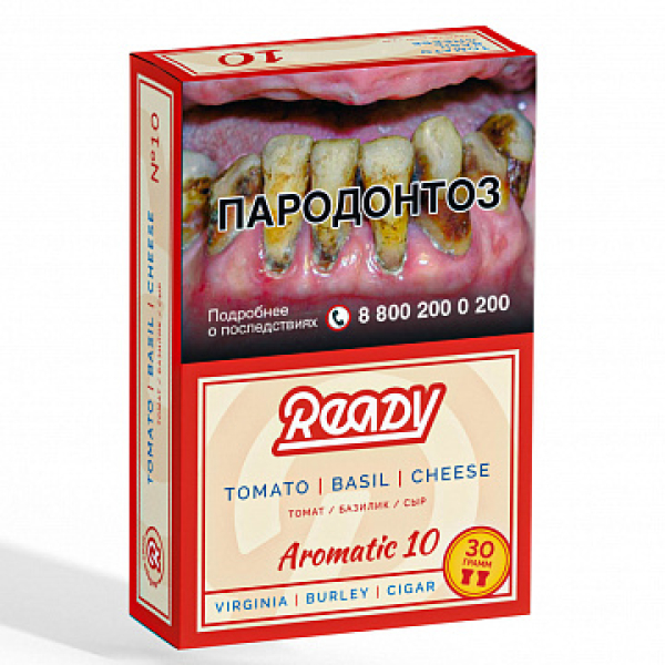 Табак READY №10 TOMATO BASIL CHEESE (Томат Базилик сыр) 30 гр в Челябинске