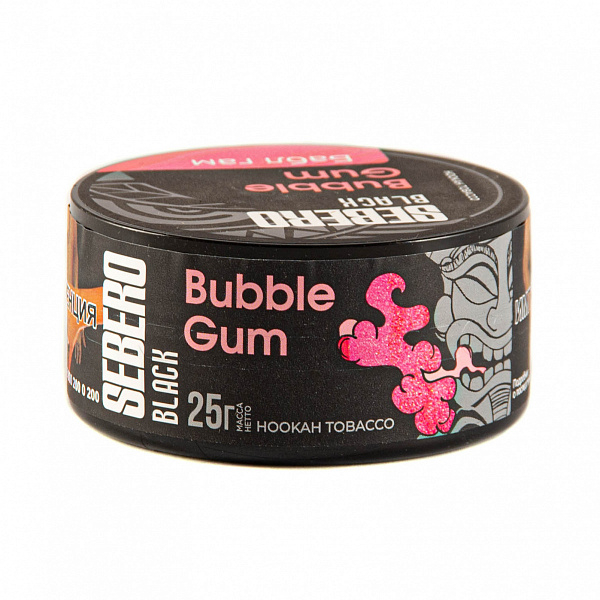 Табак SEBERO BLACK BUBBLE GUM 25 гр в Челябинске
