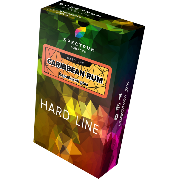 Табак Spectrum Hard caribbean rum 40 грамм в Челябинске