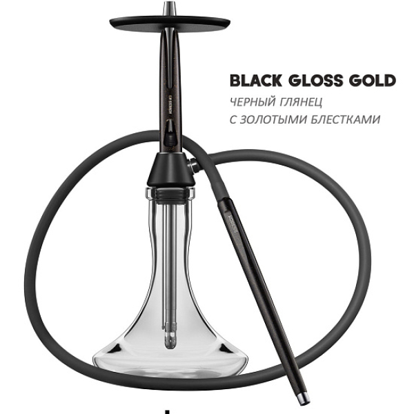 Кальян Koress K3 Black Gloss (Черный,Золотой, 48 см) в Челябинске