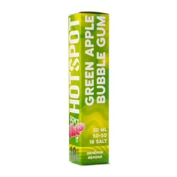 Жидкость HOTSPOT Chow Ultra Green Apple Bubble Gum 30 мл в Челябинске