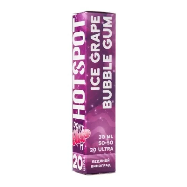 Жидкость HOTSPOT Chow Ultra Ice Grape Bubble Gum 30 мл в Челябинске