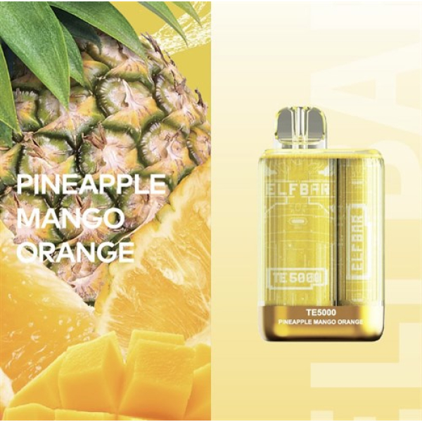 Elfbar TE5000 Pineapple Mango Orange, 5000 тяг в Челябинске