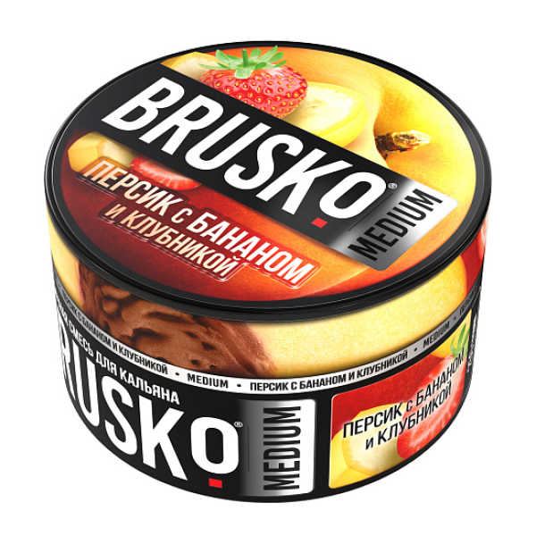 Смесь Brusko Персик с бананом и клубникой 250 гр в Челябинске