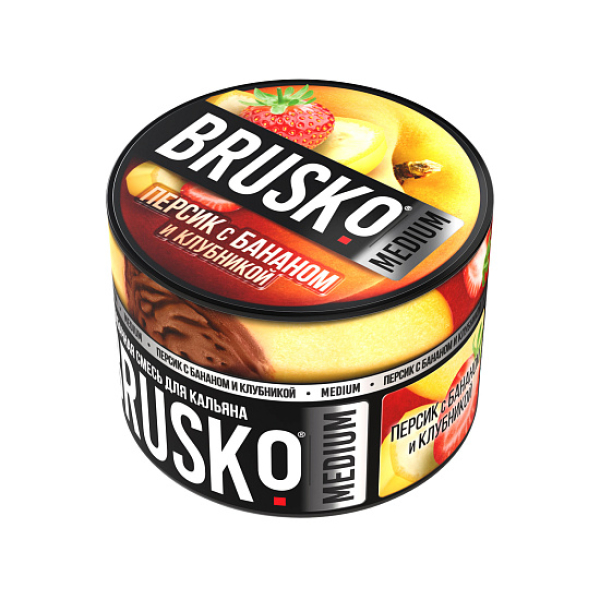 Смесь Brusko Персик с бананом и клубникой 50 гр в Челябинске