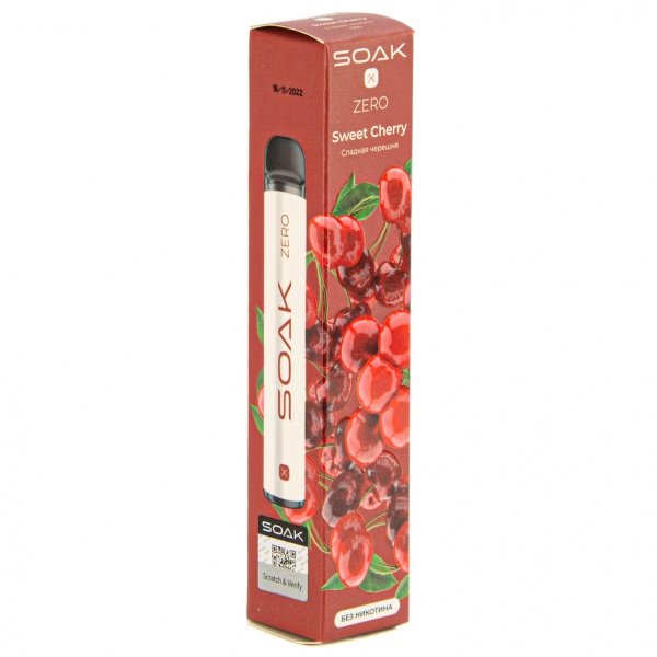 SOAK X ZERO Sweet cherry 1500 затяжек (без никотина) в Челябинске