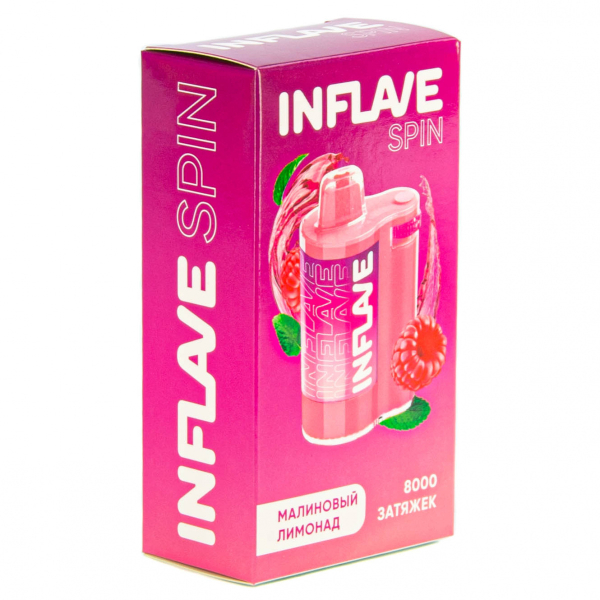 INFLAVE SPIN Малиновый лимонад (8000 затяжек) в Челябинске