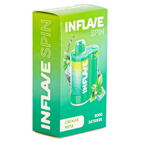 INFLAVE SPIN Свежая мята (8000 затяжек) в Челябинске