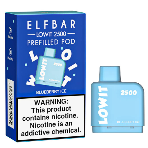 Картридж Elf Bar Lowit 2500 20 мг, 6 мл (Blueberry Ice) в Челябинске
