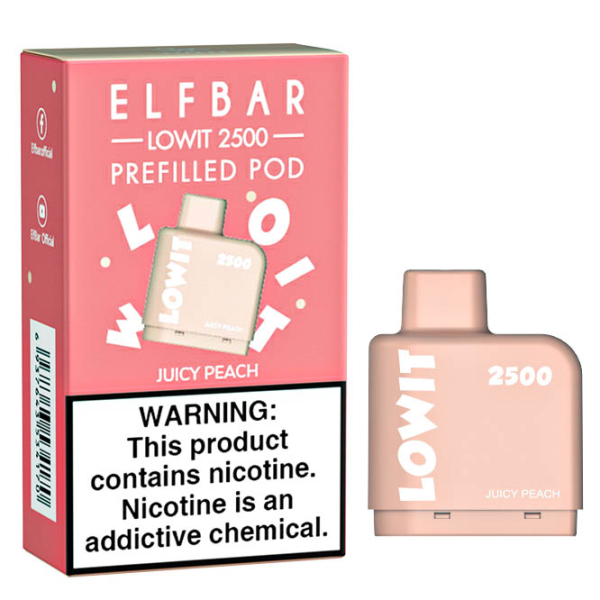 Картридж Elf Bar Lowit 2500 20 мг, 6 мл (Juicy Peach) в Челябинске