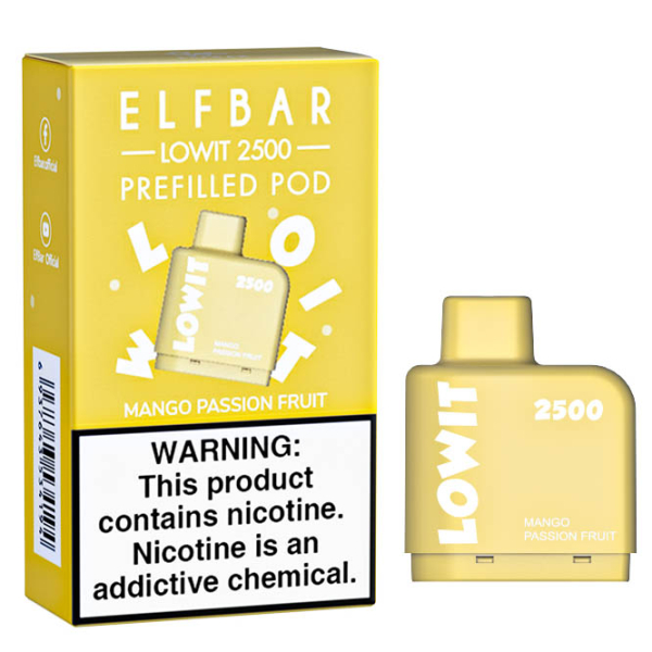 Картридж Elf Bar Lowit 2500 20 мг, 6 мл (Mango Passion Fruit) в Челябинске