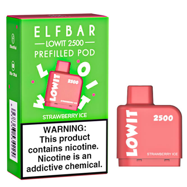 Картридж Elf Bar Lowit 2500 20 мг, 6 мл (Strawberry Ice) в Челябинске
