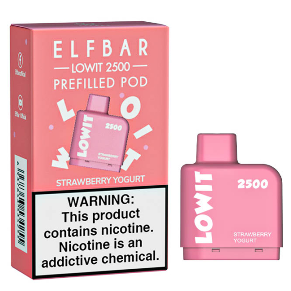 Картридж Elf Bar Lowit 2500 20 мг, 6 мл (Strawberry Yogurt) в Челябинске