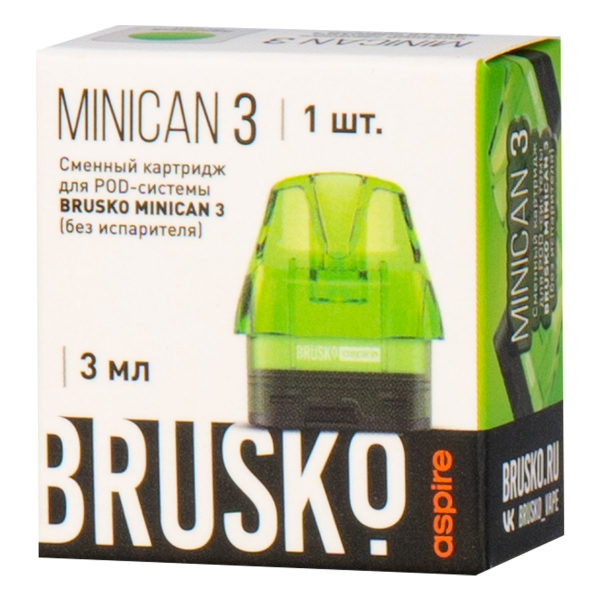 Картридж Brusko Minican 3 зелёный в Челябинске