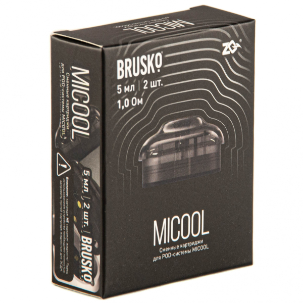 Картридж Brusko Zq Micool 5мл (2шт.) 1.0 в Челябинске