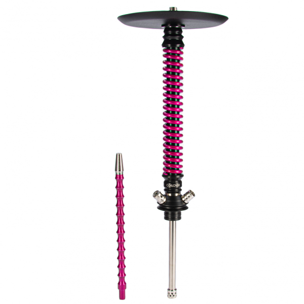 Кальян Mamay Customs Coilovers чёрно-розовый лак   в Челябинске