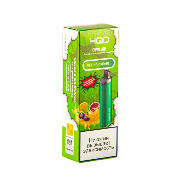 Hqd Cuvie Air Гранатовый Сок, Смородина И Лимон (4000 Затяжек) в Челябинске