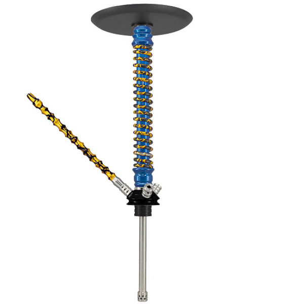 Кальян Mamay Custom V3 №12 Coilovers Голубой Золотой Сплеш  в Челябинске